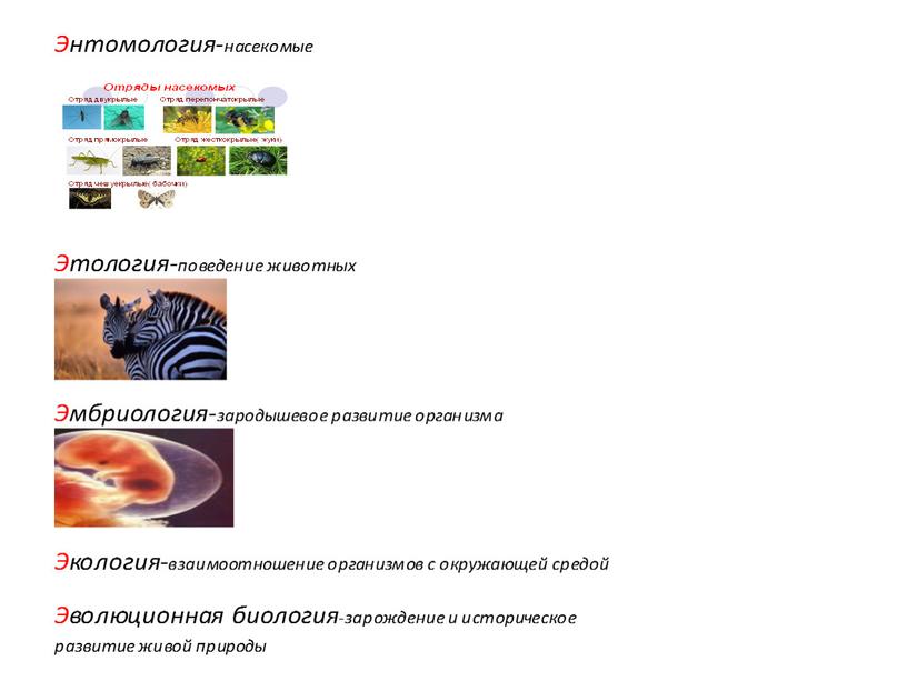 Семья биологических наук.