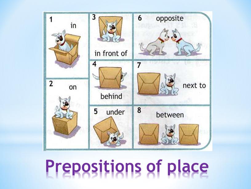 Prepositions of place