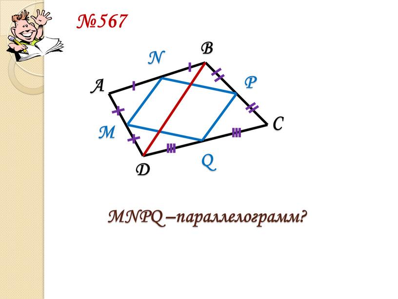 А В С D М N P Q MNPQ –параллелограмм?