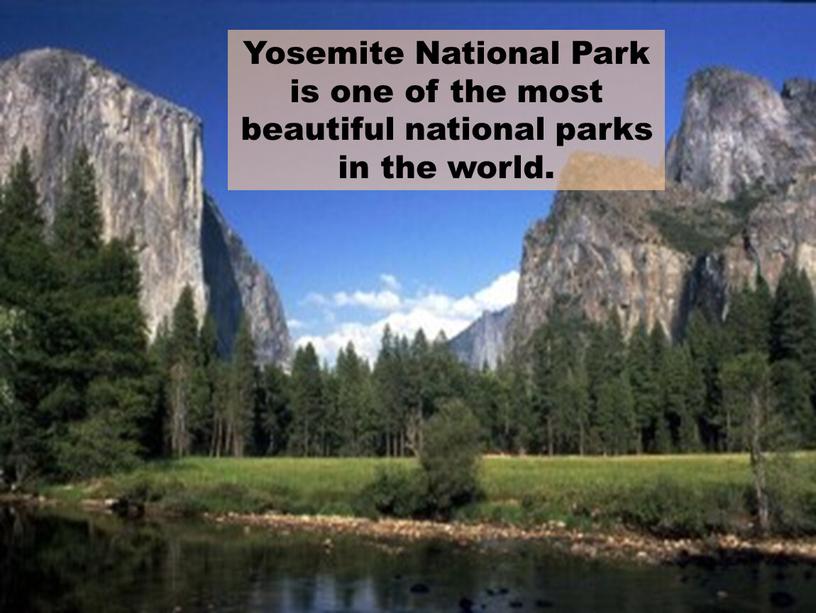 Yosemite National Park is one of the most beautiful national parks in the world