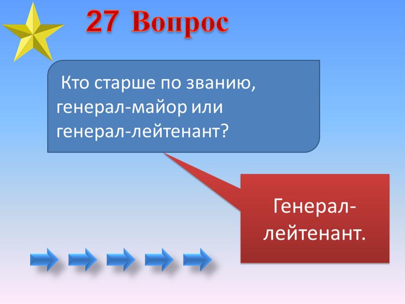 Генерал-лейтенант. Кто старше по званию, генерал-майор или генерал-лейтенант?