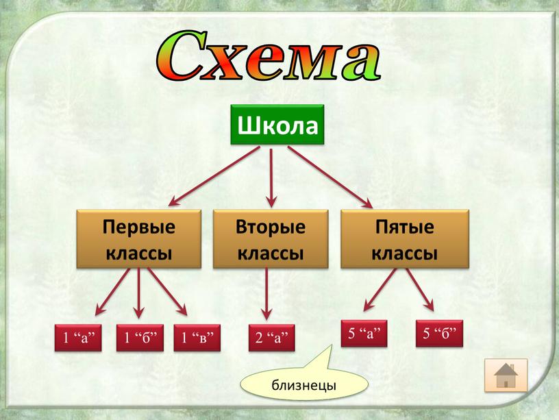 Школа Первые классы Вторые классы 1 “а” 1 “б” 1 “в” 2 “а” 5 “а” 5 “б”