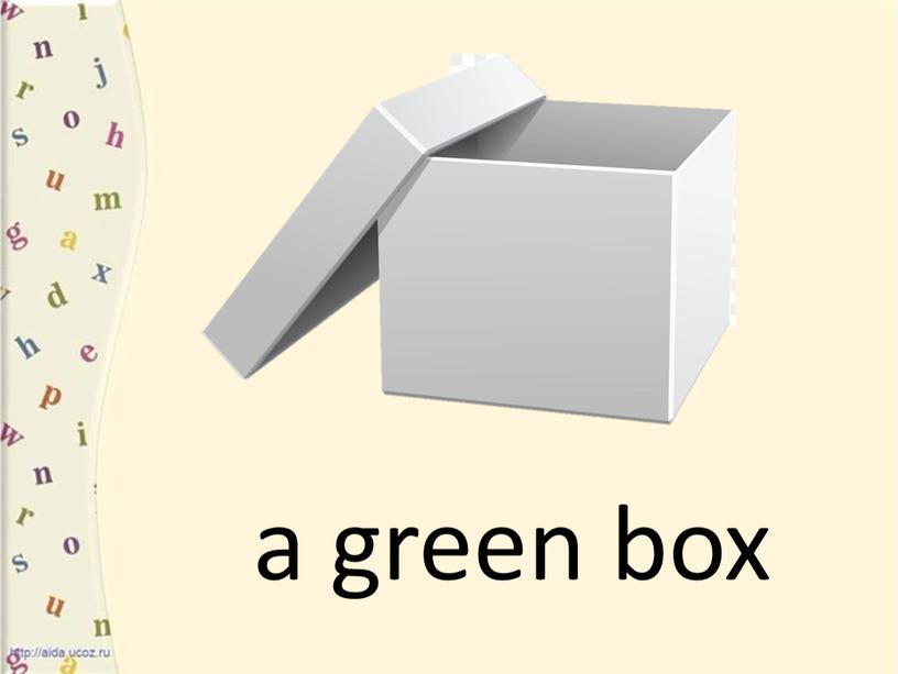 a green box