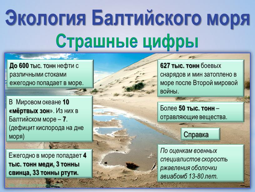 Экология Балтийского моря Страшные цифры