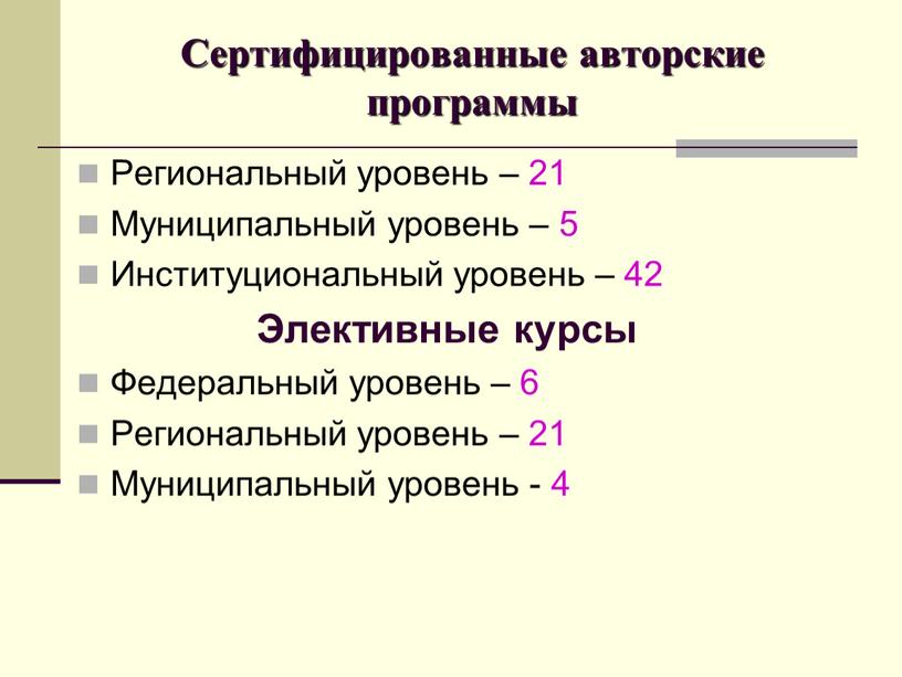 Сертифицированные авторские программы