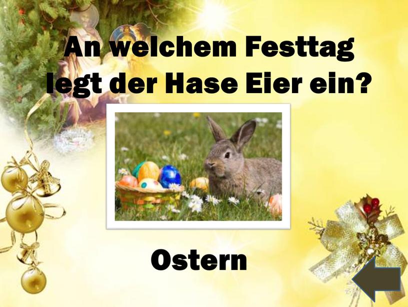 An welchem Festtag legt der Hase