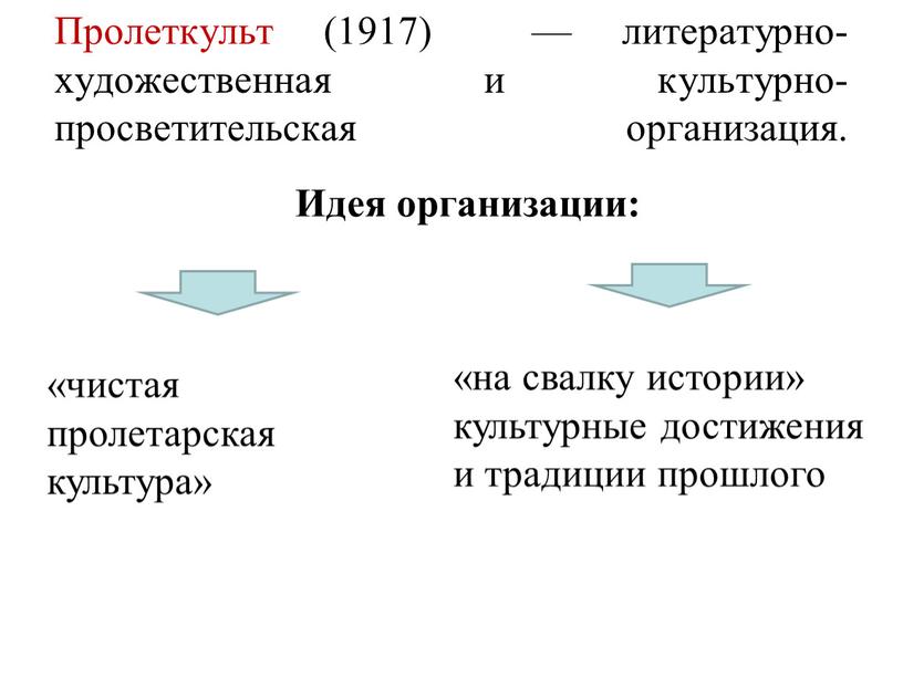 Пролеткульт (1917) — литературно-художественная и культурно-просветительская организация