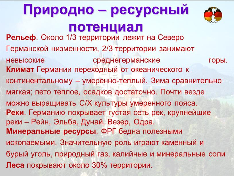 Природно – ресурсный потенциал