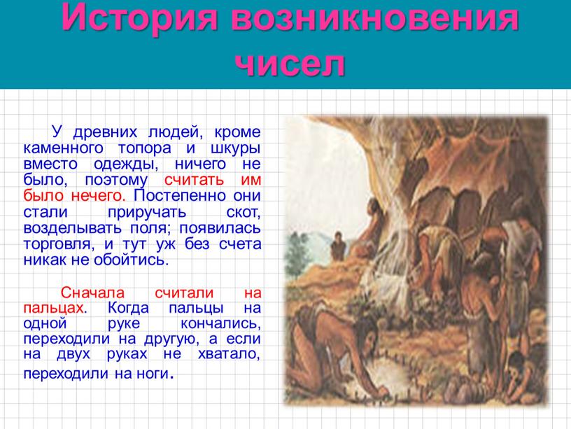 История возникновения чисел