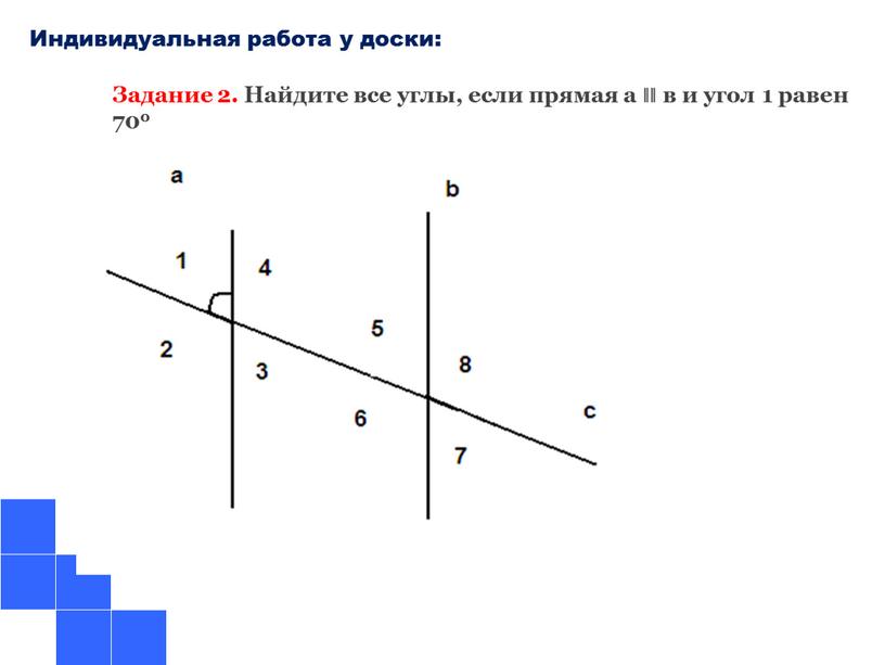 Индивидуальная работа у доски: