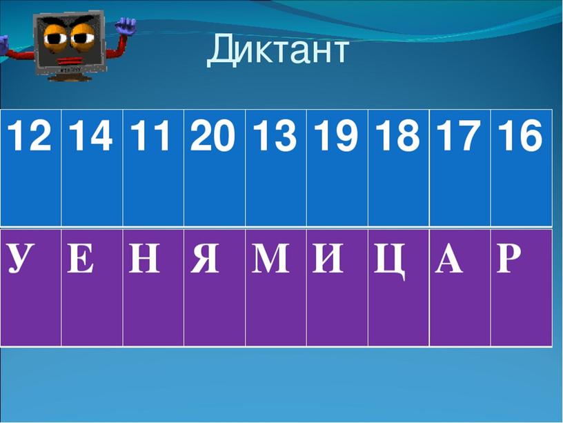 Презентация " Письменная нумерация  чисел 11-20..  Нумерация" 1 класс УМК «Школа России»