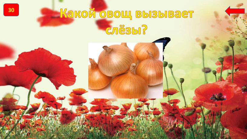 30 Какой овощ вызывает слёзы?