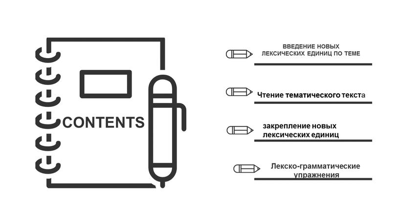 CONTENTS ВВЕДЕНИЕ НОВЫХ ЛЕКСИЧЕСКИХ