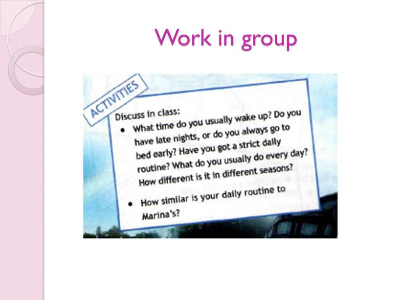 Work in group