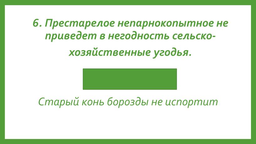 Старый конь борозды не испортит 6