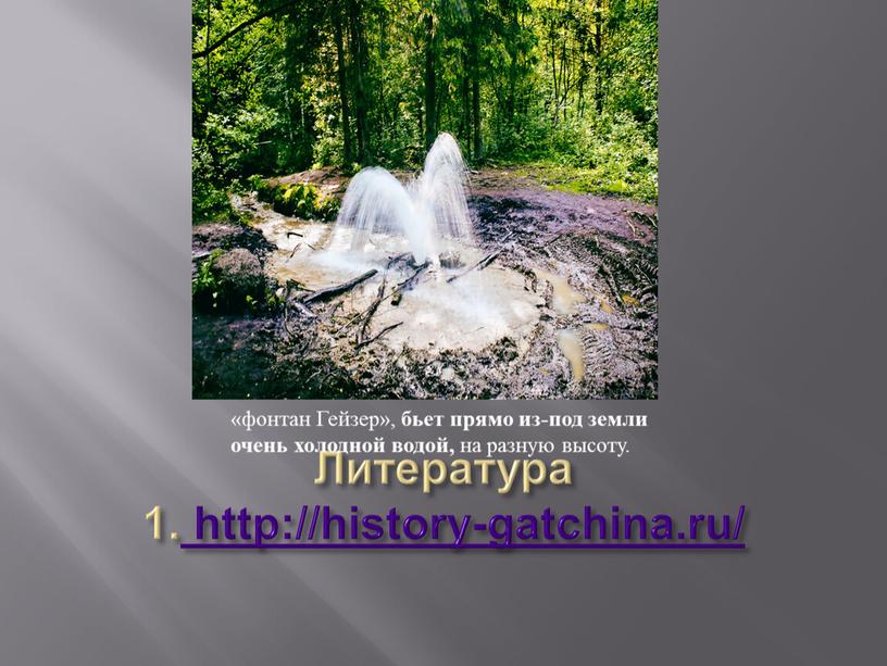 Литература 1. http://history-gatchina