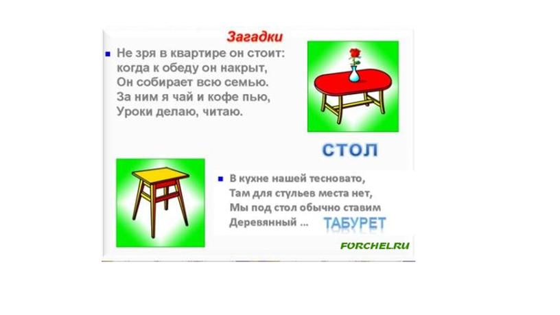 Логопедическое занятие: Уточнение и активизация словаря по теме «Мебель».