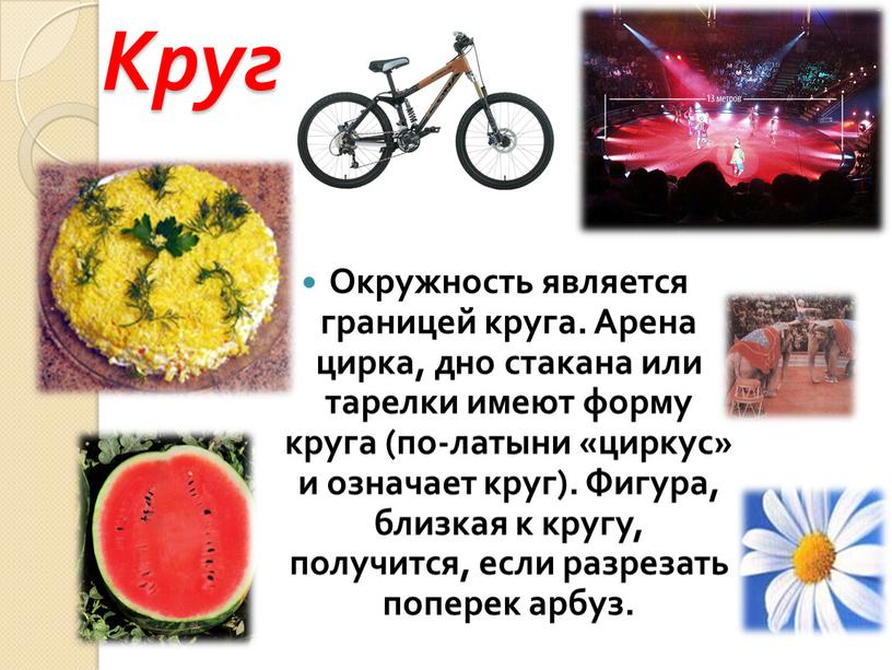 Круг Окружность является границей круга