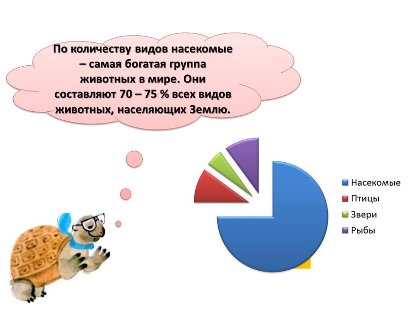 По количеству видов насекомые – самая богатая группа животных в мире