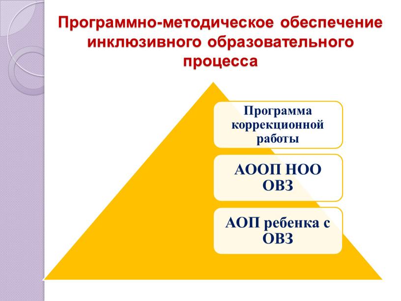 Программно-методическое обеспечение инклюзивного образовательного процесса