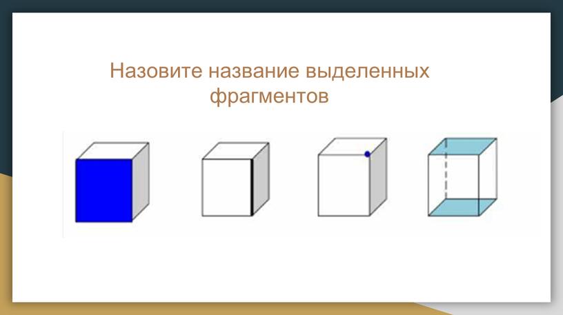 Назовите название выделенных фрагментов