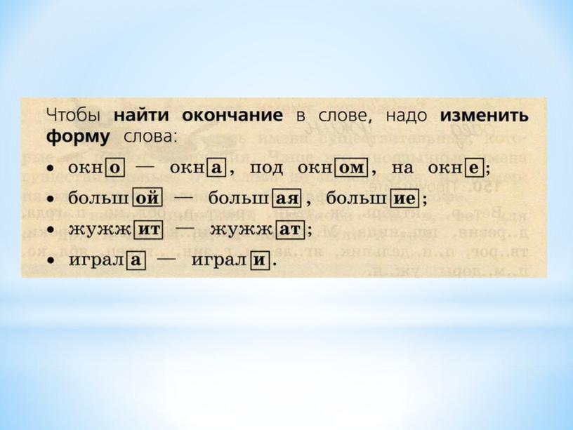 Что такое окончание? Как найти в слове окончание?