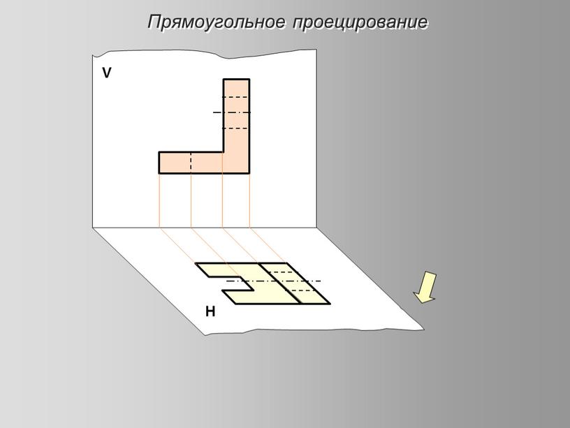 Прямоугольное проецирование V Н