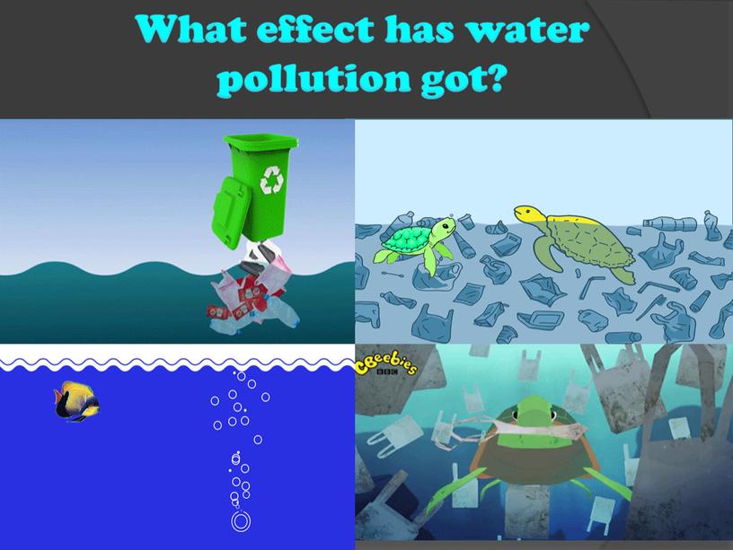 What effect has water pollution got?