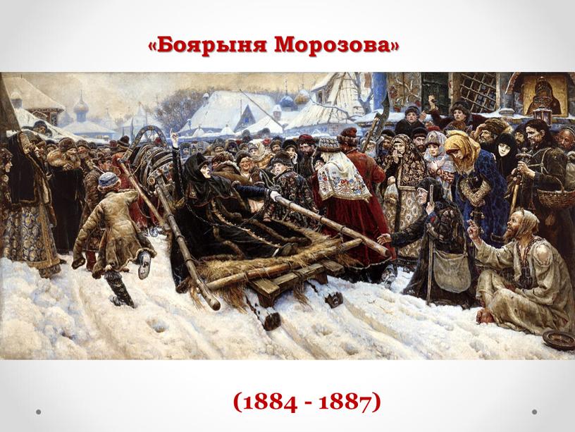 Боярыня Морозова» (1884 - 1887)