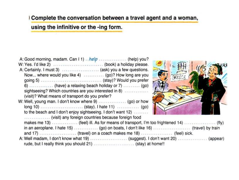 20 Infinitive. Ing-form. Participles. 9 class