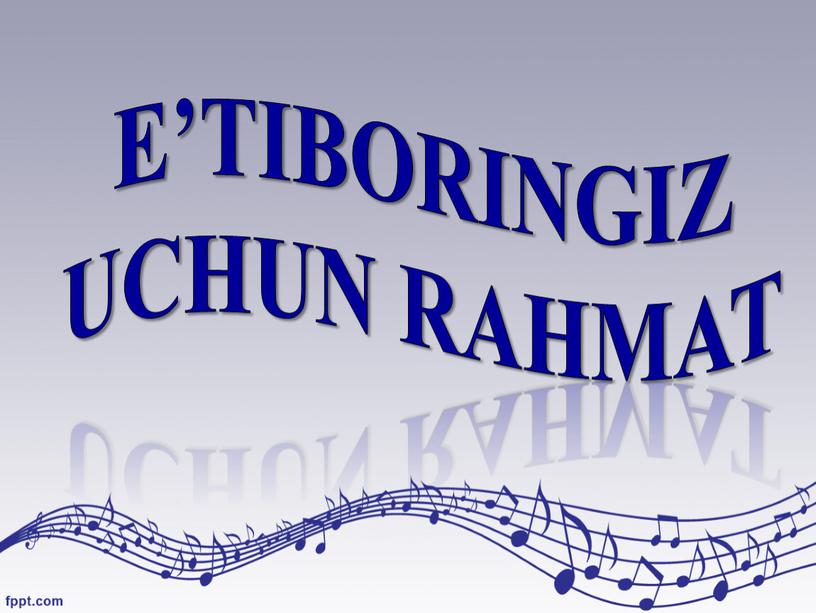 E’TIBORINGIZ UCHUN RAHMAT