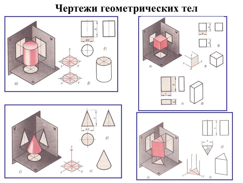 Чертежи геометрических тел