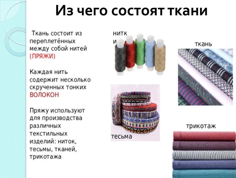 Из чего состоят ткани