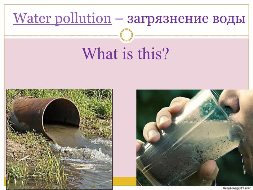 Water pollution – загрязнение воды