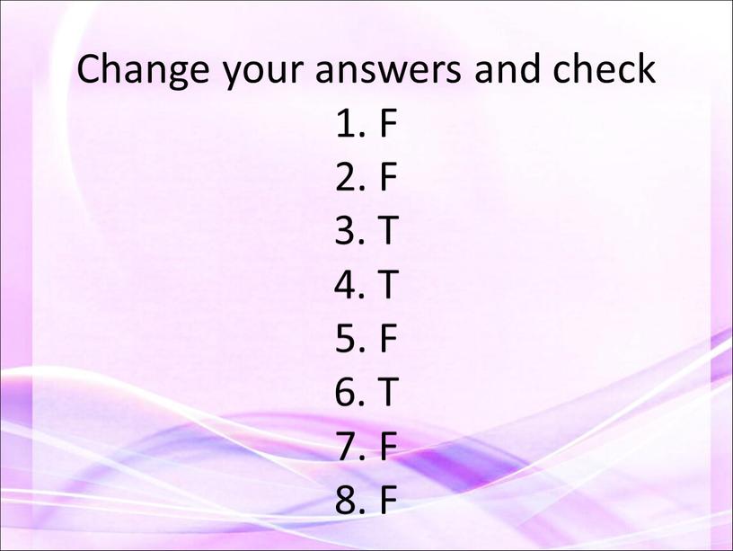 Change your answers and check 1