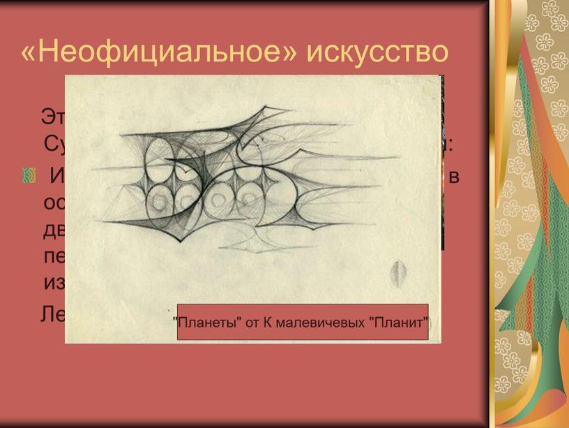 Неофициальное» искусство Это абстрактное искусство