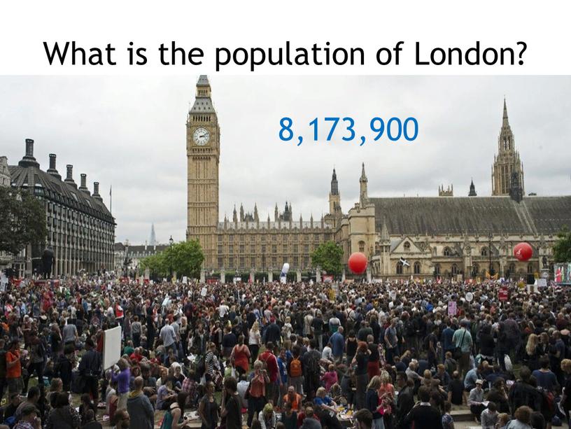 What is the population of London? 8,173,900