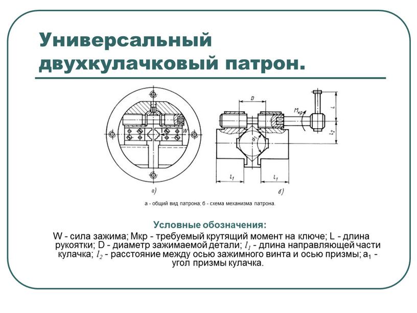 Универсальный двухкулачковый патрон