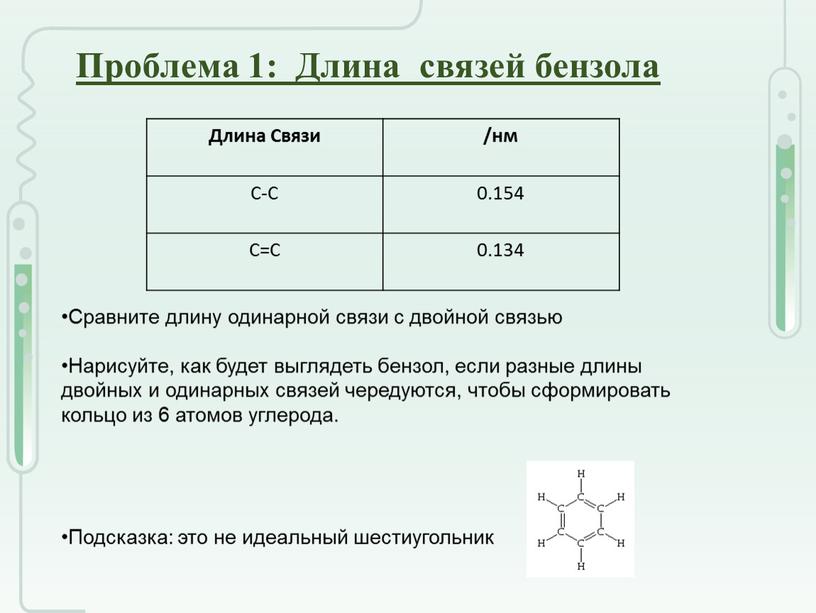 Длина Связи /нм C-C 0.154 C=C 0