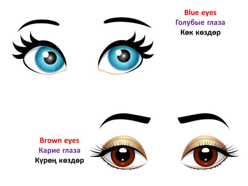 Blue eyes Голубые глаза Көк көздөр