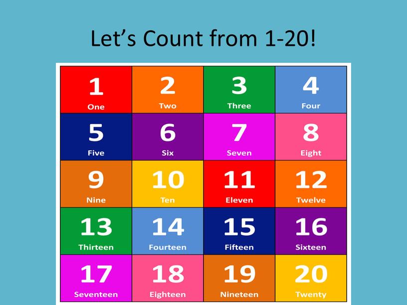 Let’s Count from 1-20!