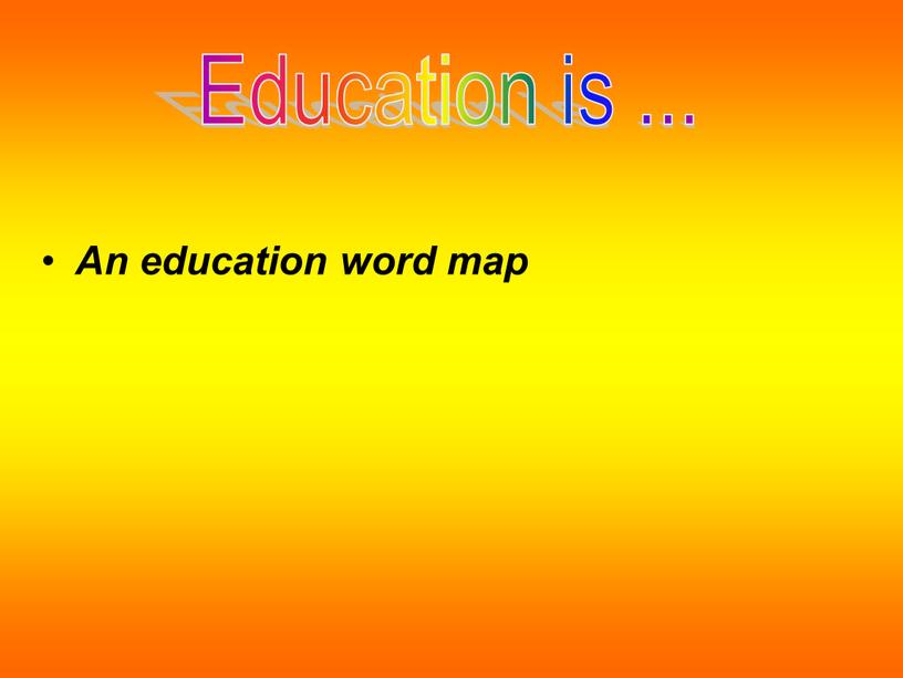 An education word map Education is