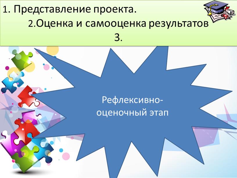 Рефлексивно-оценочный этап 1. Представление проекта