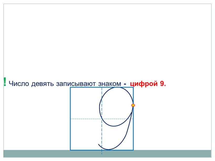 Число девять записывают знаком - цифрой 9