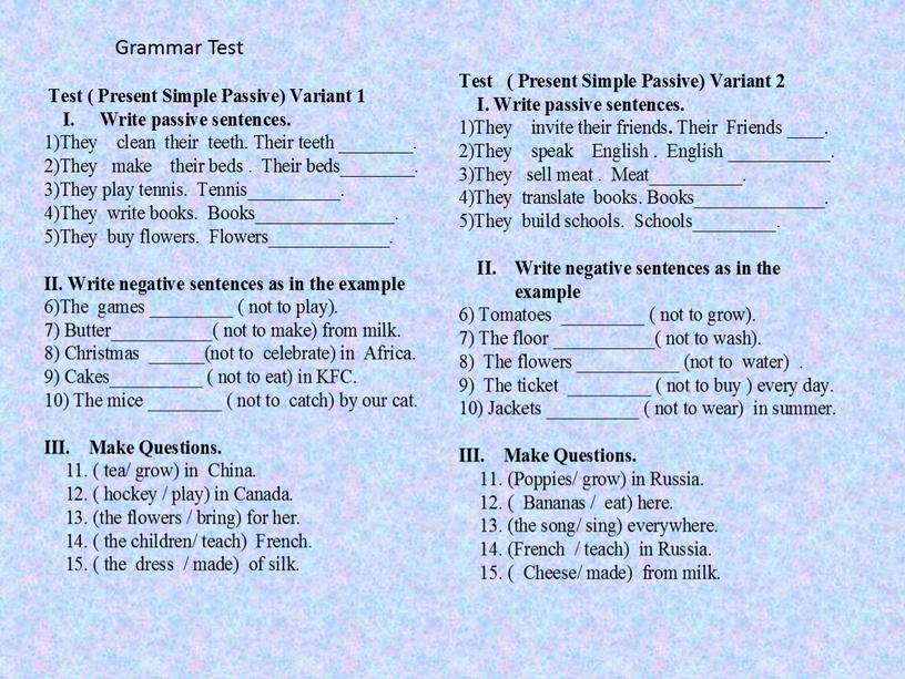 Grammar Test