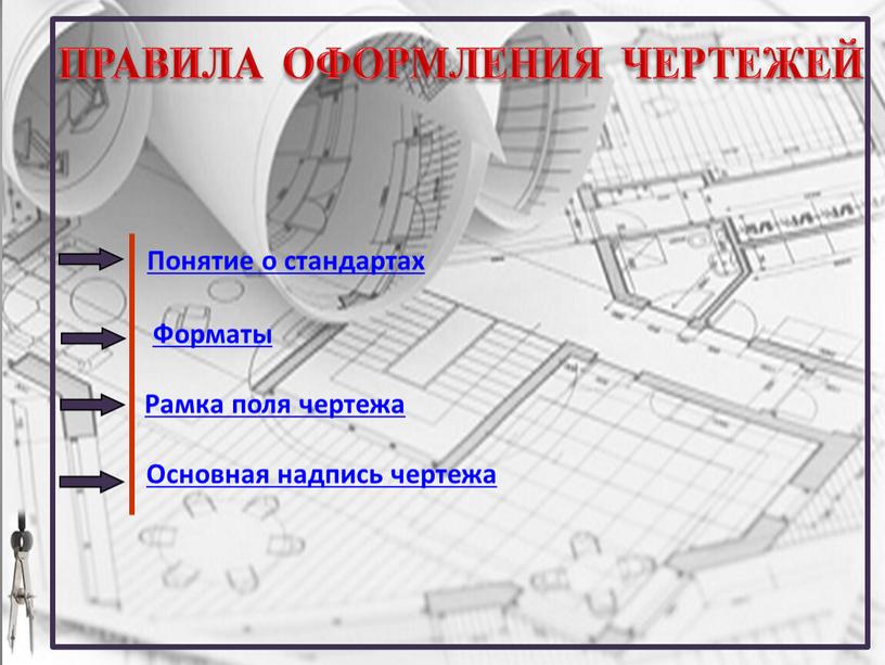 ПРАВИЛА ОФОРМЛЕНИЯ ЧЕРТЕЖЕЙ Понятие о стандартах