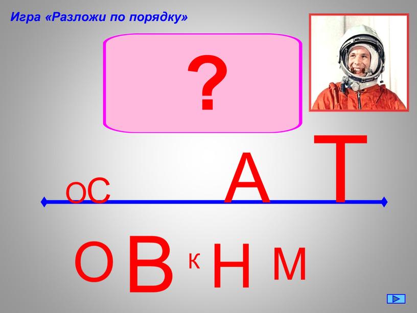 В О Н М К Игра «Разложи по порядку»