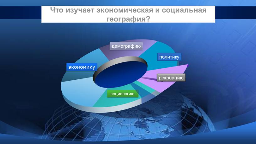 Что изучает экономическая и социальная география? экономику демографию политику рекреацию социологию