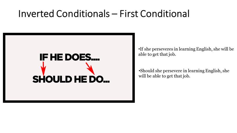 Inverted Conditionals – First Conditional