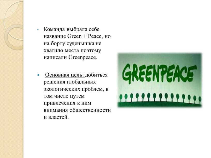 Команда выбрала себе название Green +